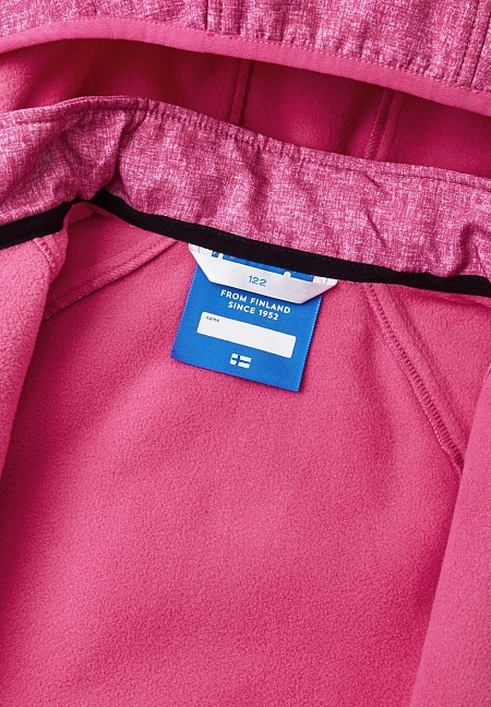 Детская куртка из материала Softshell Lassie Dara Розовая | фото