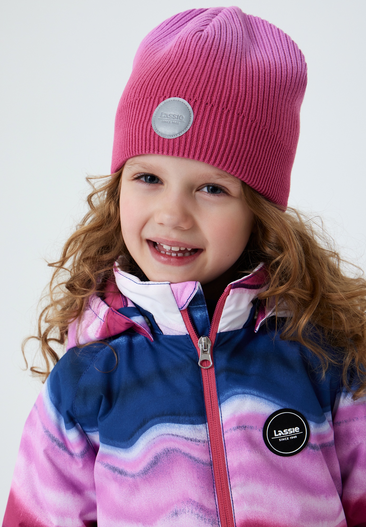 Детская шапка-бини Lassie Petrika Розовая | фото