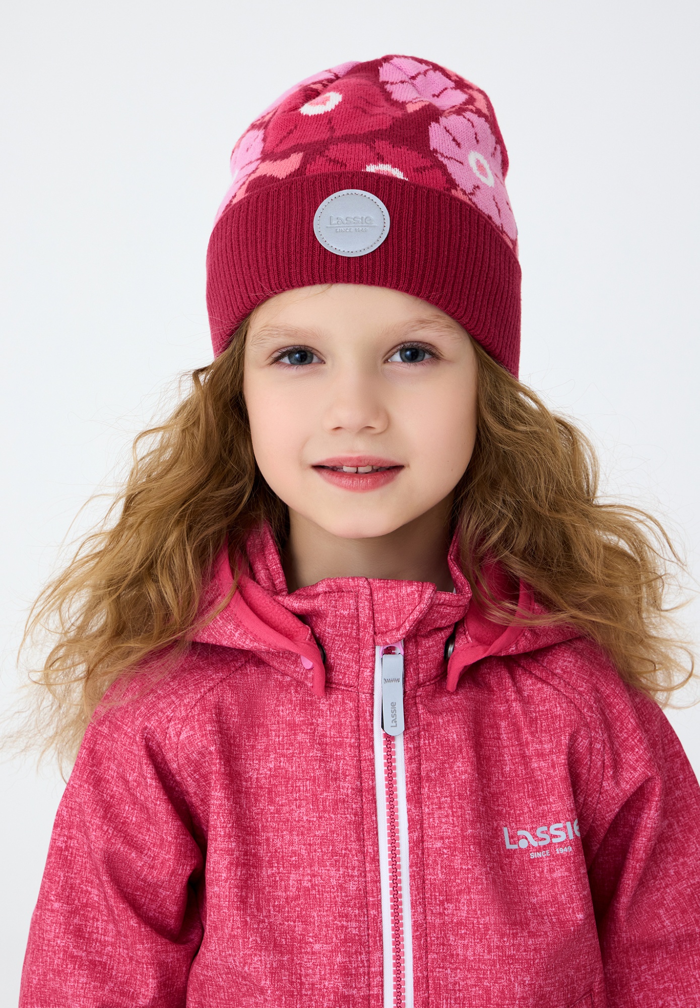 Детская шапка-бини Lassie Nilla Розовая | фото