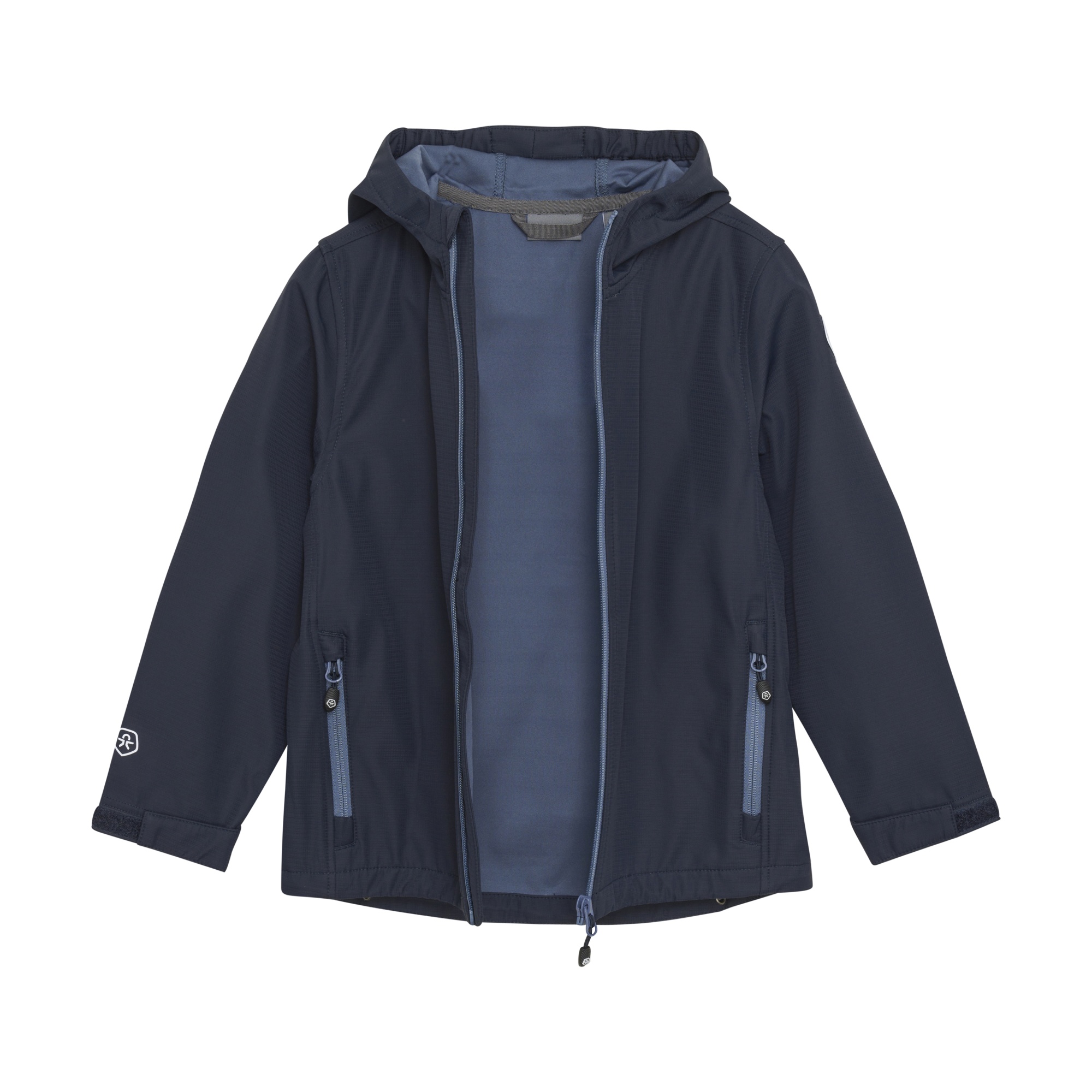 Детская легкая куртка из материала Softshell Color Kids Синяя | фото