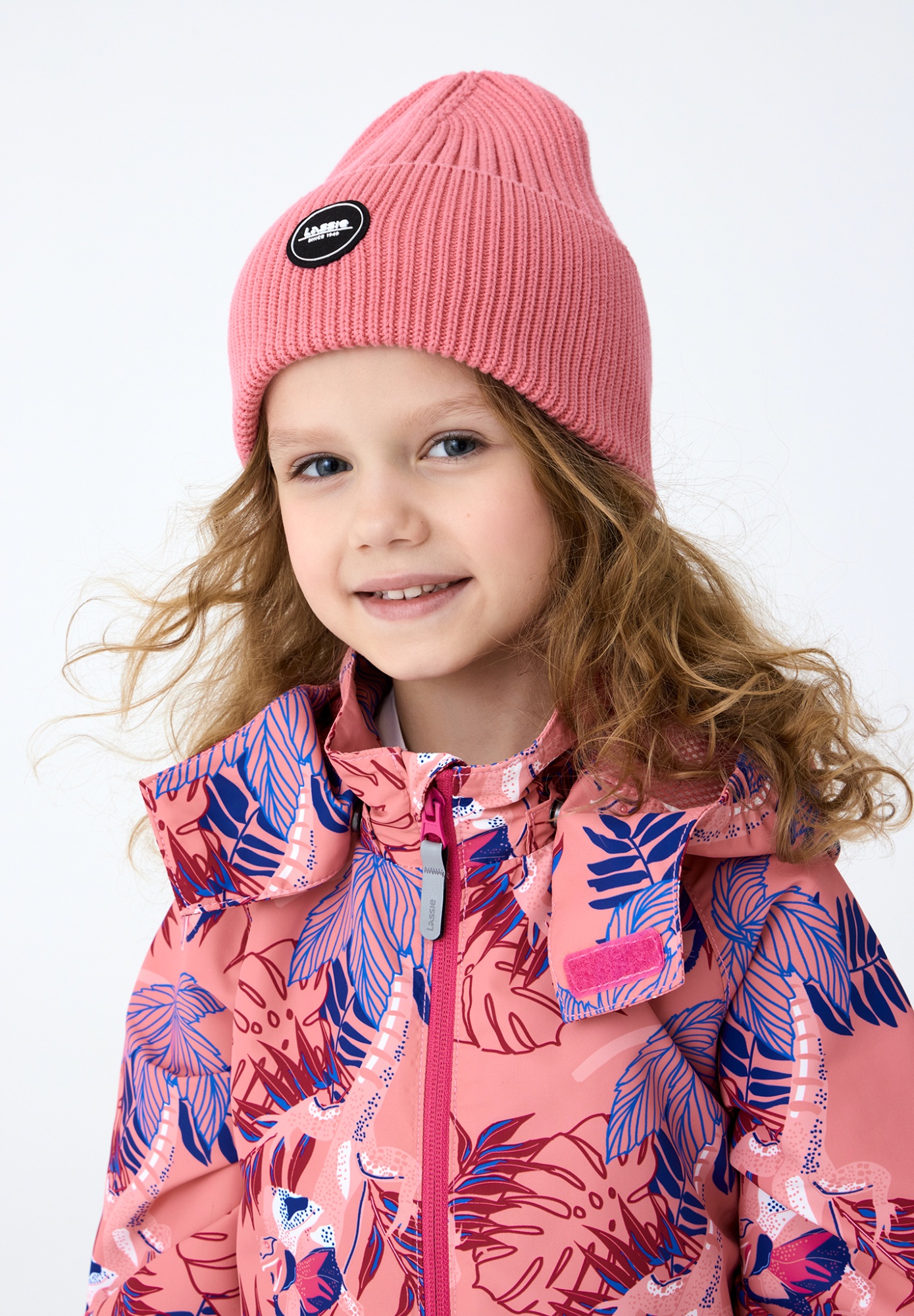 Детская шапка-бини Lassie Juno Розовая | фото