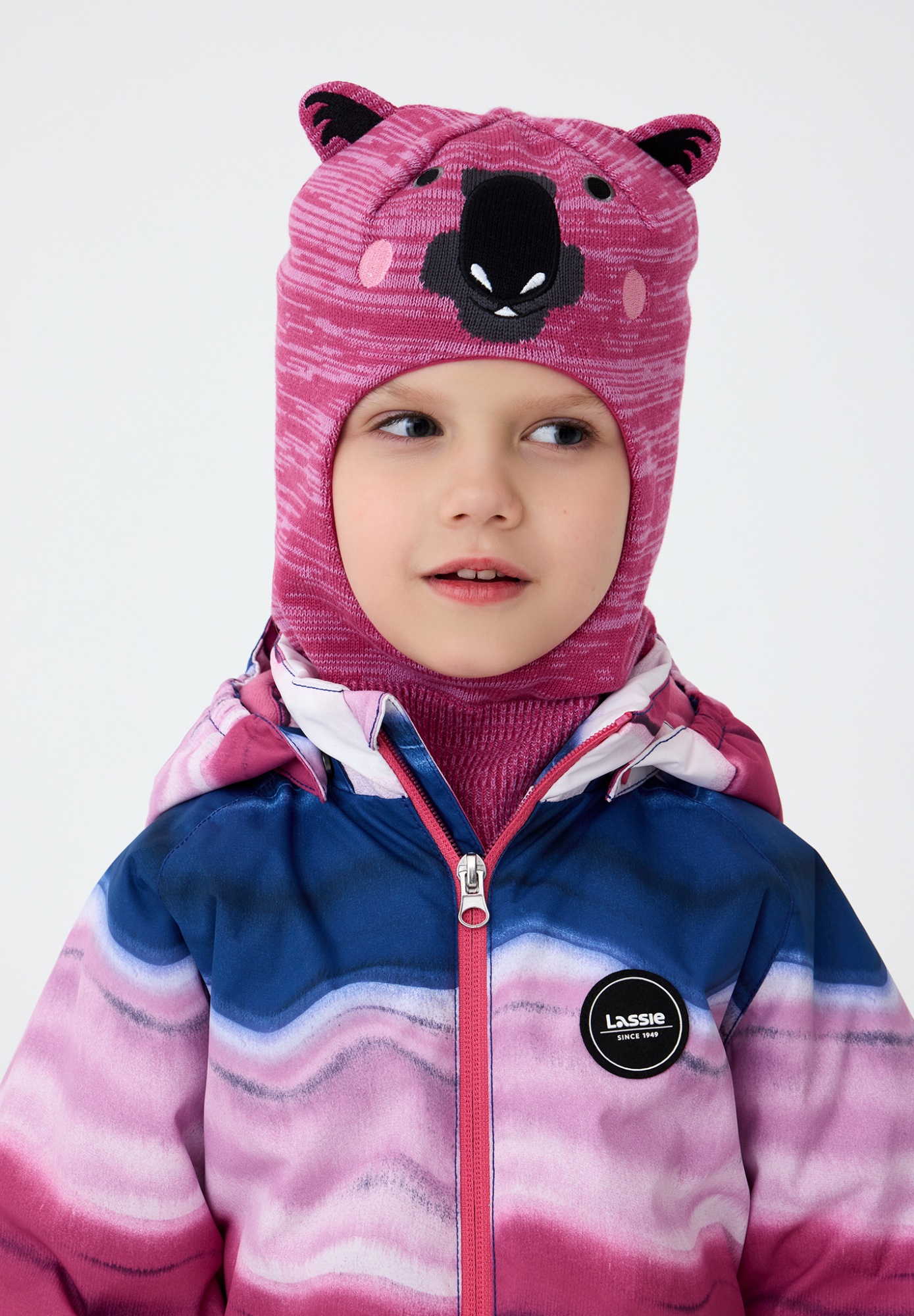 Детская шапка-шлем Lassie Niki Розовая | фото
