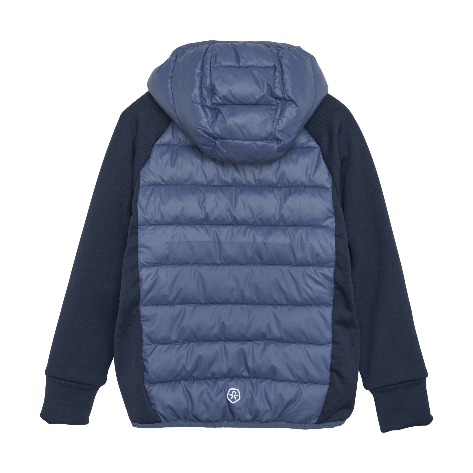 Детская комбинированная флисовая куртка с капюшоном Color Kids Синяя | фото
