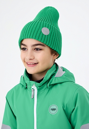 Детская шапка-бини Lassie Hattara Зеленая | фото