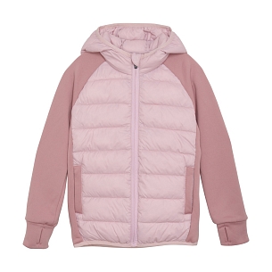 Детская комбинированная флисовая куртка с капюшоном Color Kids Розовая | фото