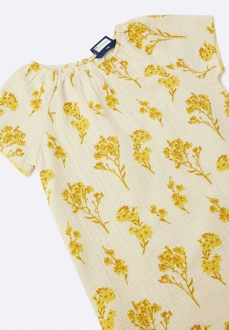 Детское муслиновое платье Lassie Arkki Бежевое | фото